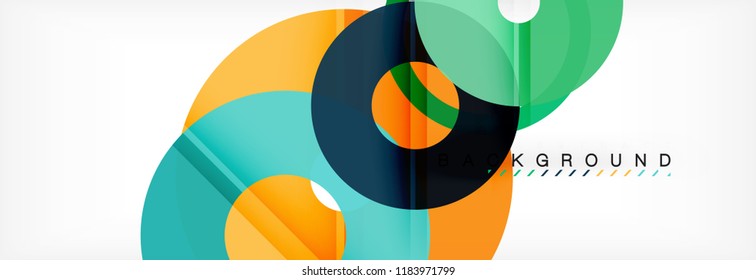 Geomtric modern backgrounds, rings abstract template, vector illustration
