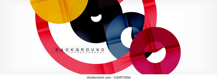 Geomtric modern backgrounds, rings abstract template, vector illustration