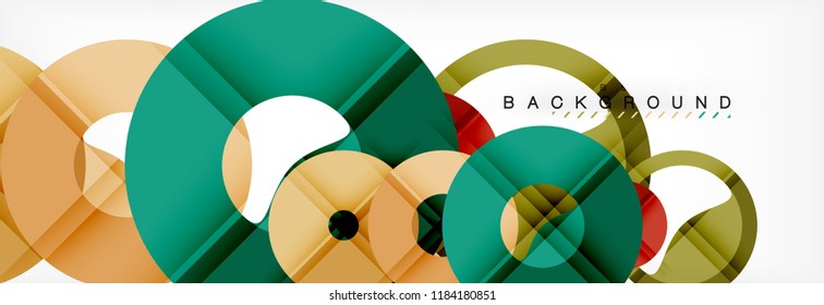 Geomtric modern backgrounds, rings abstract template, vector illustration
