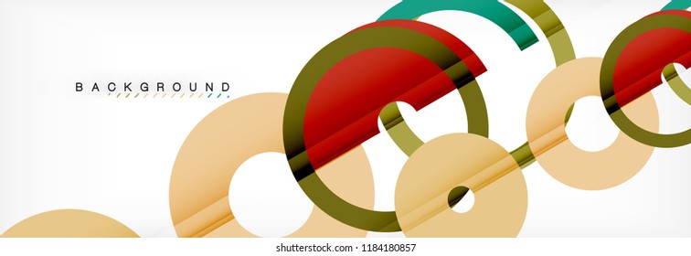 Geomtric modern backgrounds, rings abstract template, vector illustration