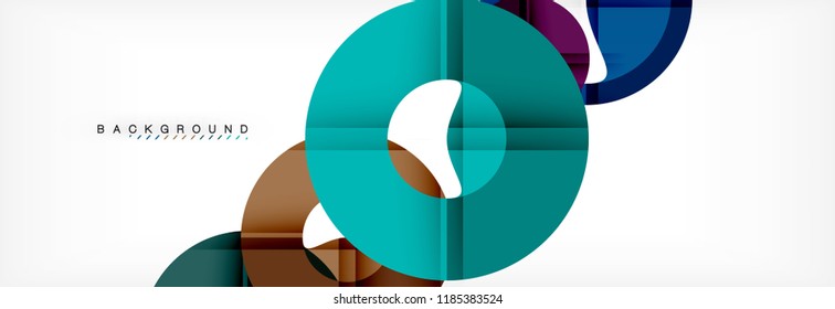Geomtric modern backgrounds, rings abstract template, vector illustration