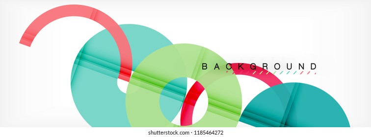 Geomtric modern backgrounds, rings abstract template, vector illustration