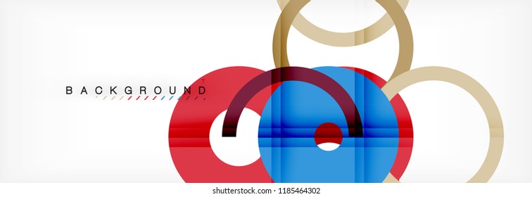 Geomtric modern backgrounds, rings abstract template, vector illustration