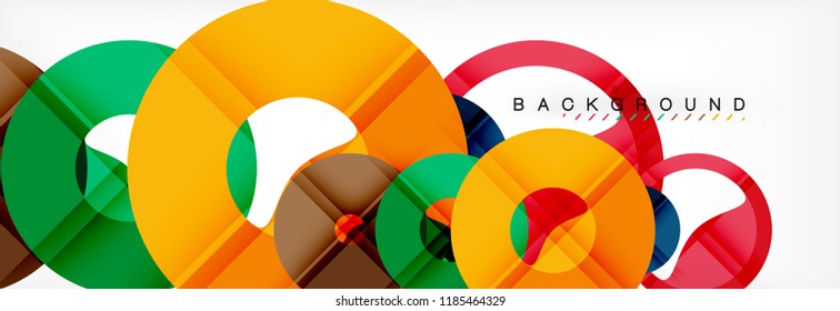 Geomtric modern backgrounds, rings abstract template, vector illustration