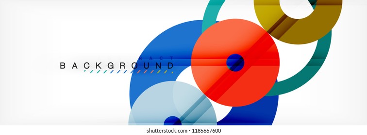 Geomtric modern backgrounds, rings abstract template, vector illustration
