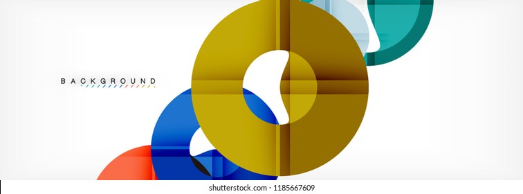 Geomtric modern backgrounds, rings abstract template, vector illustration