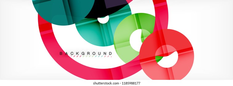 Geomtric modern backgrounds, rings abstract template, vector illustration