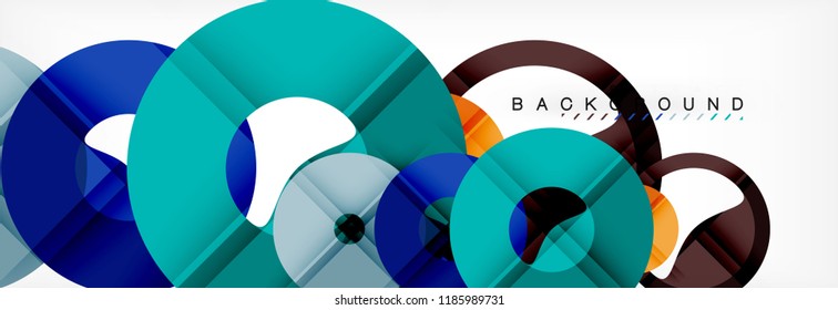 Geomtric modern backgrounds, rings abstract template, vector illustration