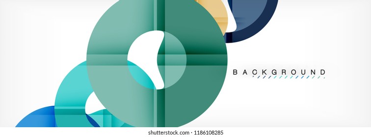 Geomtric modern backgrounds, rings abstract template, vector illustration