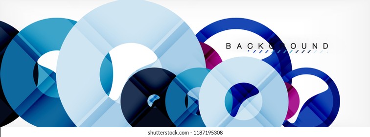 Geomtric modern backgrounds, rings abstract template, vector illustration