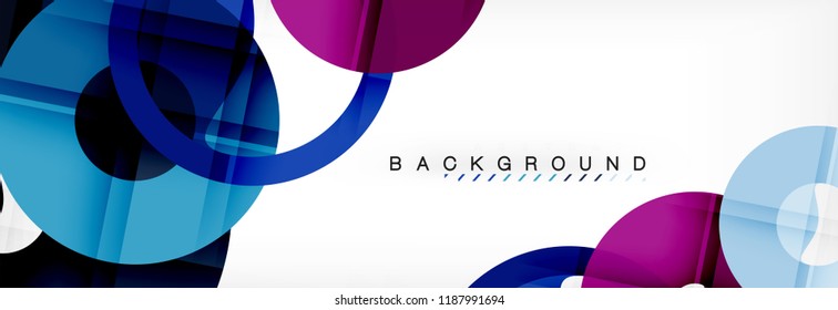 Geomtric modern backgrounds, rings abstract template, vector illustration