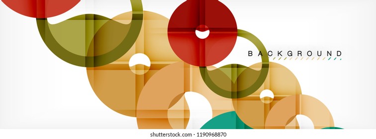 Geomtric modern backgrounds, rings abstract template, vector illustration