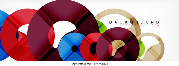 Geomtric modern backgrounds, rings abstract template, vector illustration