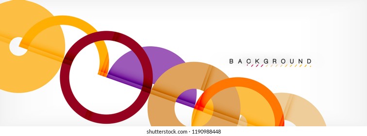 Geomtric modern backgrounds, rings abstract template, vector illustration