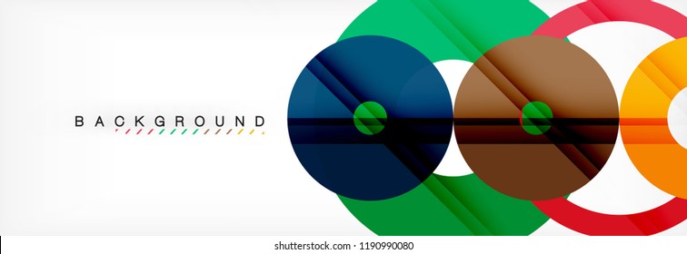 Geomtric modern backgrounds, rings abstract template, vector illustration