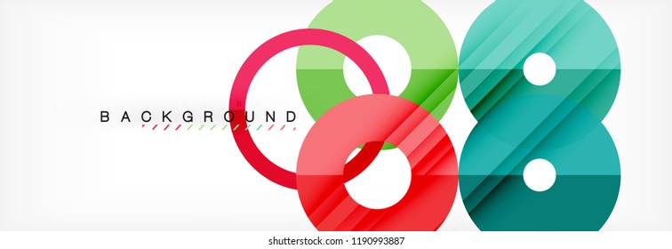 Geomtric modern backgrounds, rings abstract template, vector illustration