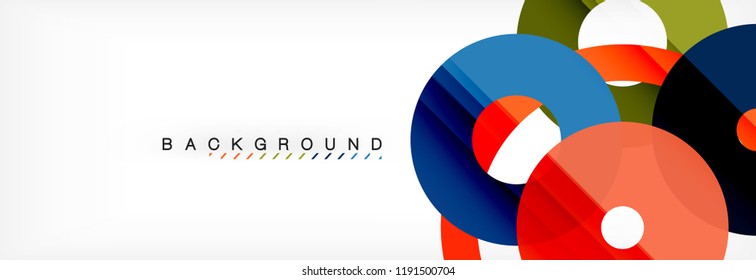 Geomtric modern backgrounds, rings abstract template, vector illustration