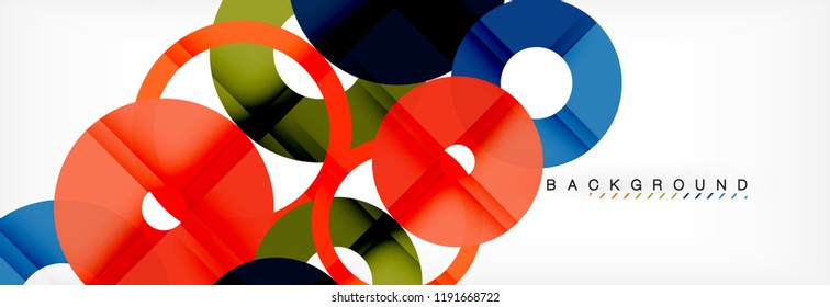 Geomtric modern backgrounds, rings abstract template, vector illustration