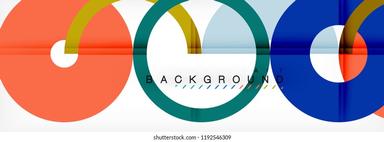 Geomtric modern backgrounds, rings abstract template, vector illustration