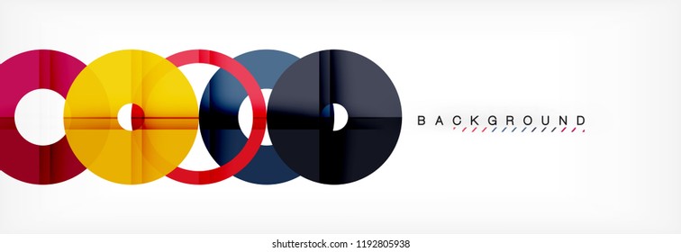 Geomtric modern backgrounds, rings abstract template, vector illustration