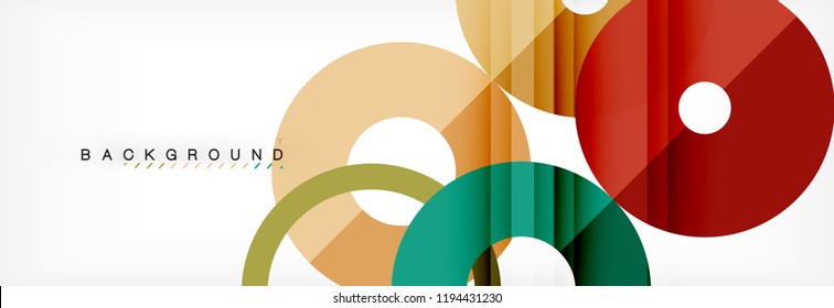 Geomtric modern backgrounds, rings abstract template, vector illustration