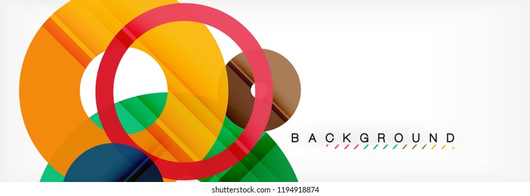 Geomtric modern backgrounds, rings abstract template, vector illustration