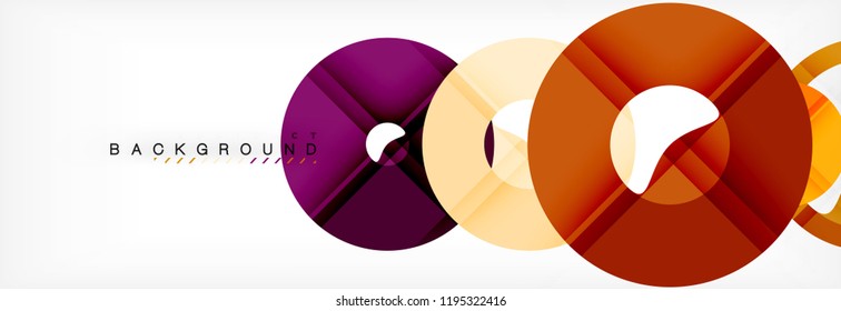 Geomtric modern backgrounds, rings abstract template, vector illustration