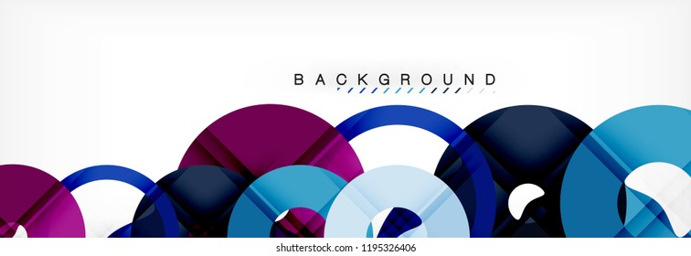 Geomtric modern backgrounds, rings abstract template, vector illustration