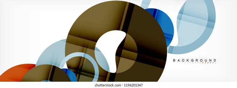 Geomtric modern backgrounds, rings abstract template, vector illustration