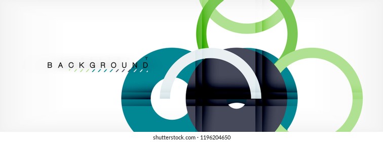 Geomtric modern backgrounds, rings abstract template, vector illustration