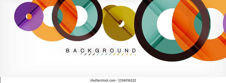 Geomtric modern backgrounds, rings abstract template, vector illustration