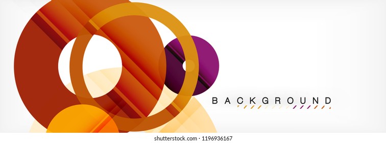 Geomtric modern backgrounds, rings abstract template, vector illustration
