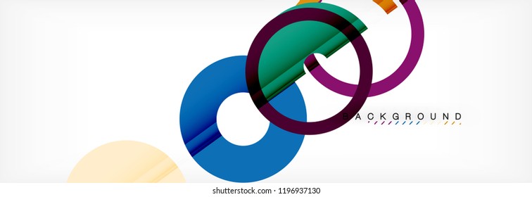 Geomtric modern backgrounds, rings abstract template, vector illustration