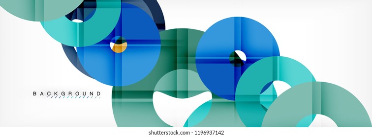 Geomtric modern backgrounds, rings abstract template, vector illustration