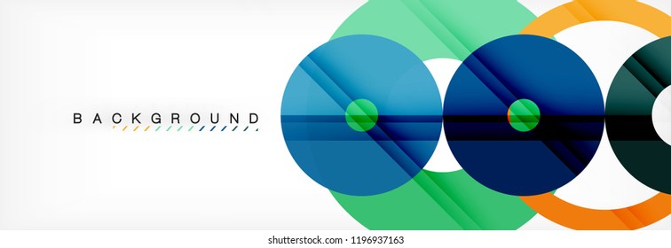 Geomtric modern backgrounds, rings abstract template, vector illustration