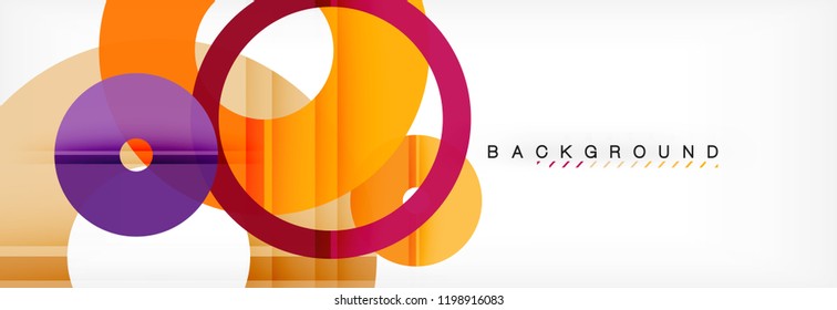 Geomtric modern backgrounds, rings abstract template, vector illustration