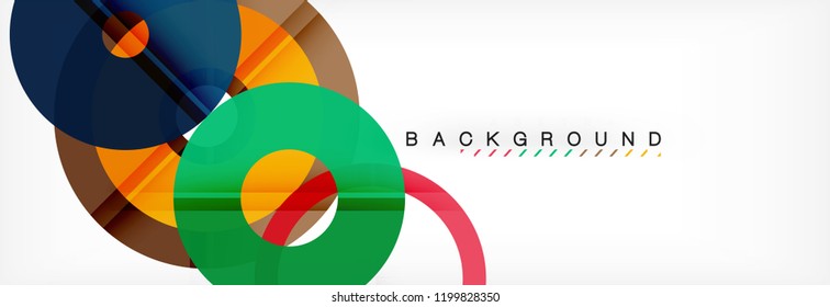Geomtric modern backgrounds, rings abstract template, vector illustration