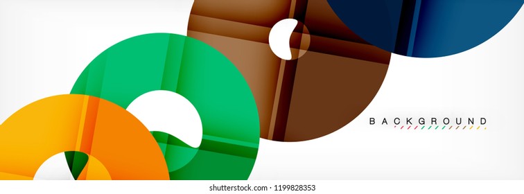 Geomtric modern backgrounds, rings abstract template, vector illustration