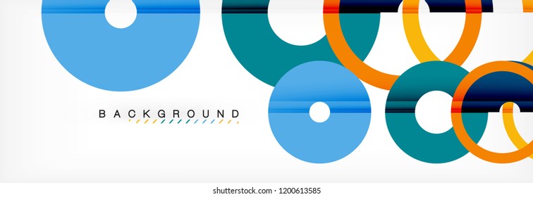 Geomtric modern backgrounds, rings abstract template, vector illustration