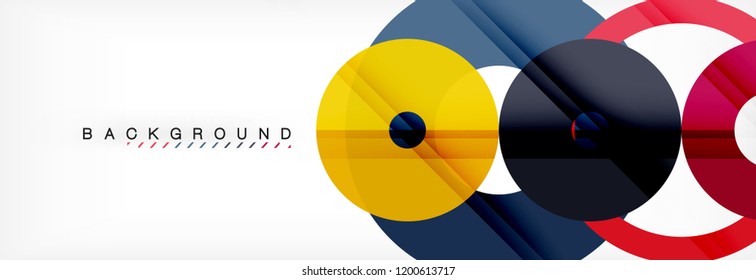 Geomtric modern backgrounds, rings abstract template, vector illustration