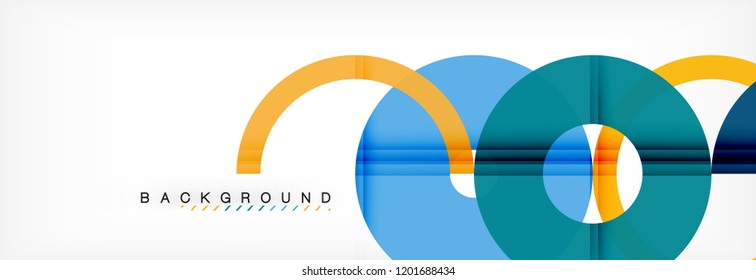Geomtric modern backgrounds, rings abstract template, vector illustration