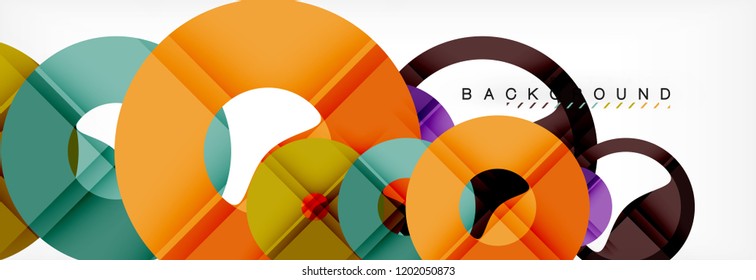 Geomtric modern backgrounds, rings abstract template, vector illustration