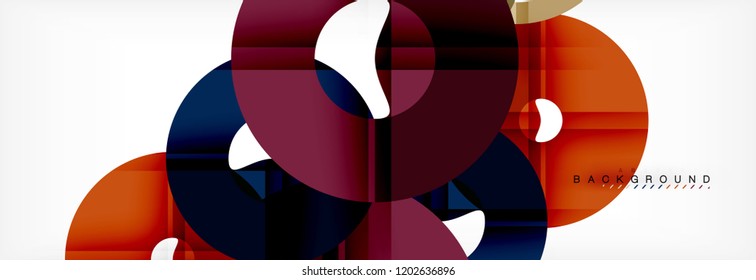 Geomtric modern backgrounds, rings abstract template, vector illustration