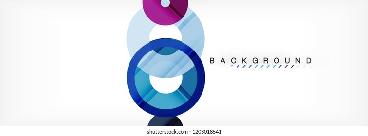 Geomtric modern backgrounds, rings abstract template, vector illustration