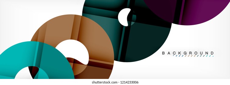 Geomtric modern backgrounds, rings abstract template, vector illustration