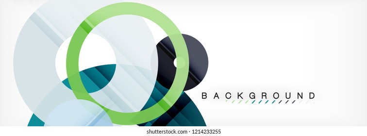 Geomtric modern backgrounds, rings abstract template, vector illustration