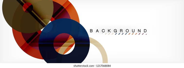 Geomtric modern backgrounds, rings abstract template, vector illustration