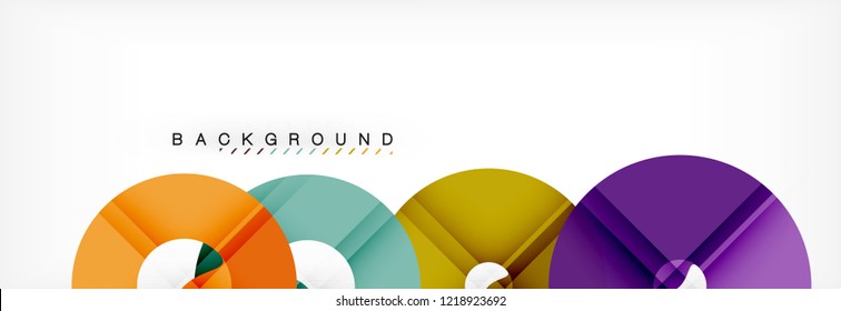 Geomtric modern backgrounds, rings abstract template, vector illustration