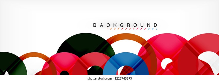 Geomtric modern backgrounds, rings abstract template, vector illustration