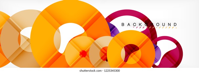 Geomtric modern backgrounds, rings abstract template, vector illustration